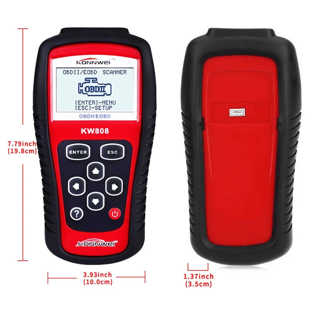 Vehemo для KONNWEI KW808 OBD2 MIL Сброс инструмент для чтения кода автомобиля диагностический сканер ясный error код автомобильной неисправности двигателя