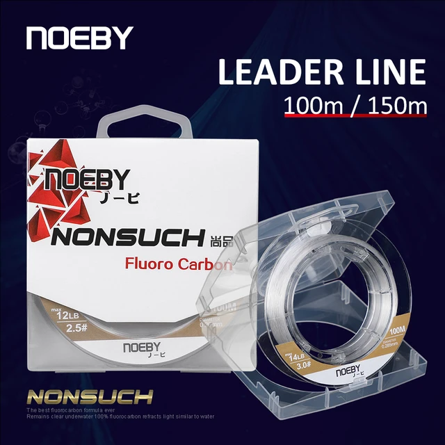 Noeby 100m 150m Fluorocarbon Coating Fishing Line 0.15-0.56mm 4LB