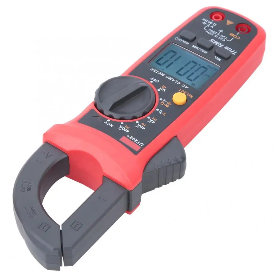 UNI-T UT202+ мини ЖК-цифровой Токоизмерительные клещи AC/DC Ток Напряжение True RMS Авто Диапазон VFC емкость Бесконтактный мультиметр