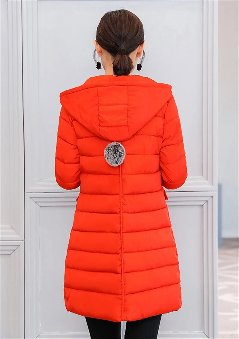 Women Winter Parkas And Jacket Medium Long Hooded Down Cotton Coats Thicked Warm Padded Winter Jacket Plus Size 3XL W1345