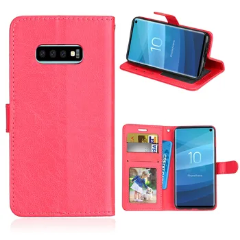 

100pcs/lot Book Style Stand PU Leather +TPU Wallet Case for Samsung S10 S10E S10PLUS J4plus J6plus J4 Prime J6 Prime