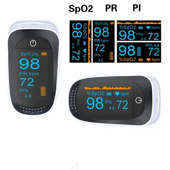 

oxímetro De pulso De Pulsioximetro SpO2 PR OLED recargable médica Oximetro De Dedo Monitor De ritmo cardíaco