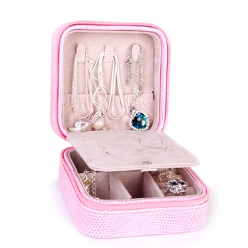 

Portable Jewelry Box Travel Case Earring Ring Necklace Bracelet Organizer