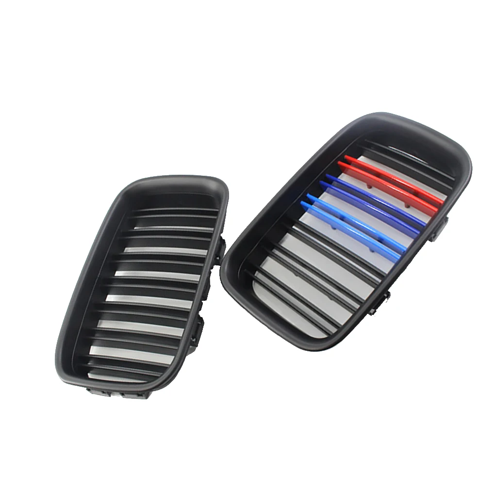 

1 Pair 51138122237/51138122238 Double Line M-color Car Grilles Replaement for BMW E36 92-96