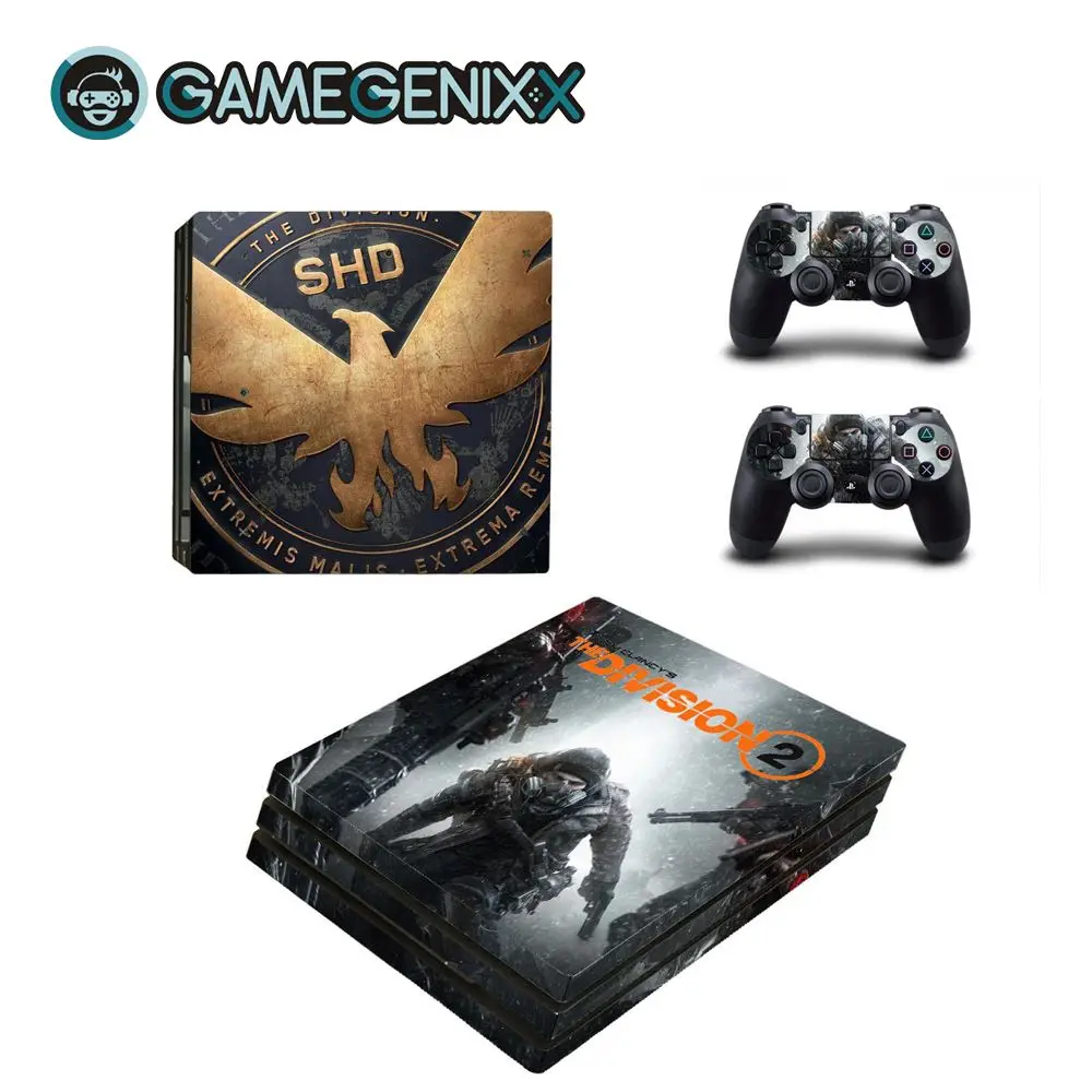 GAMEGENIXX виток винилопласта с наклейкой для консоли PS4 Pro и 2 контроллера-деление 2