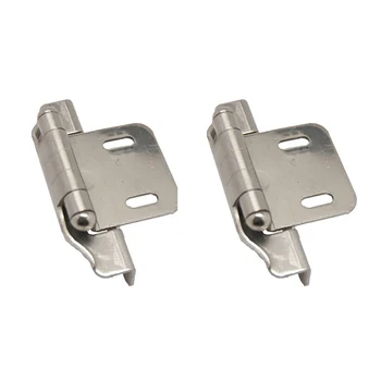 

2pcs Probrico Self Close Kitchen Cabinet Hinges Antique Bronze Partial Wrap 1/4-Inch Overlay Cupboard Door Hinges for Furniture