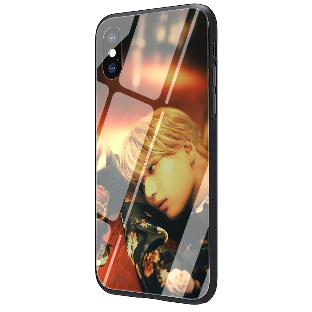 EWAU KPOP SHINee Taemin закаленное стекло чехол для телефона чехол для iPhone 5 5S SE 6 6s 7 8 Plus X XR XS 11 Pro Max