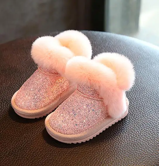 Г. Модные зимние ботинки для детей толстые детские ботинки из натуральной кожи, теплые плюшевые ботинки с мягкой подошвой для маленьких девочек зимние лыжные ботинки для малышей