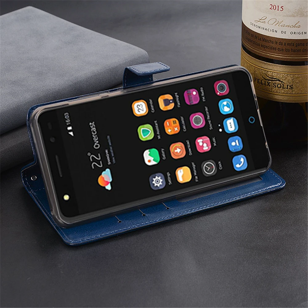 Роскошный кожаный чехол-книжка для zte Blade V7 Lite с магнитной пряжкой и ремешком, чехол-кошелек с подставкой, глянцевый чехол для телефона zte Blade V7Lite