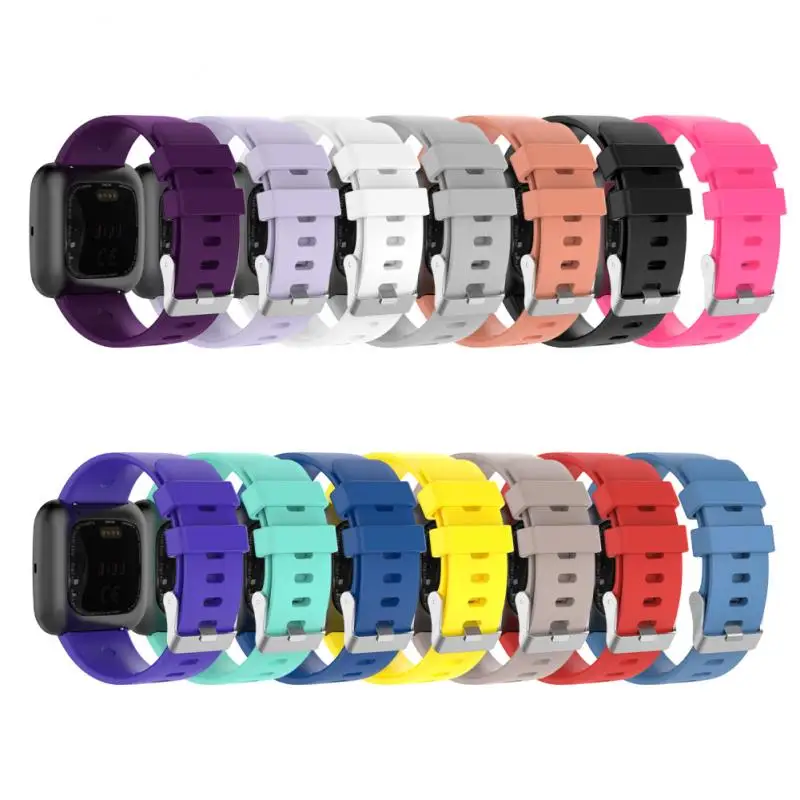 Силиконовый ремешок для Fitbit Versa 2 Смарт часы замена водонепроницаемый браслет