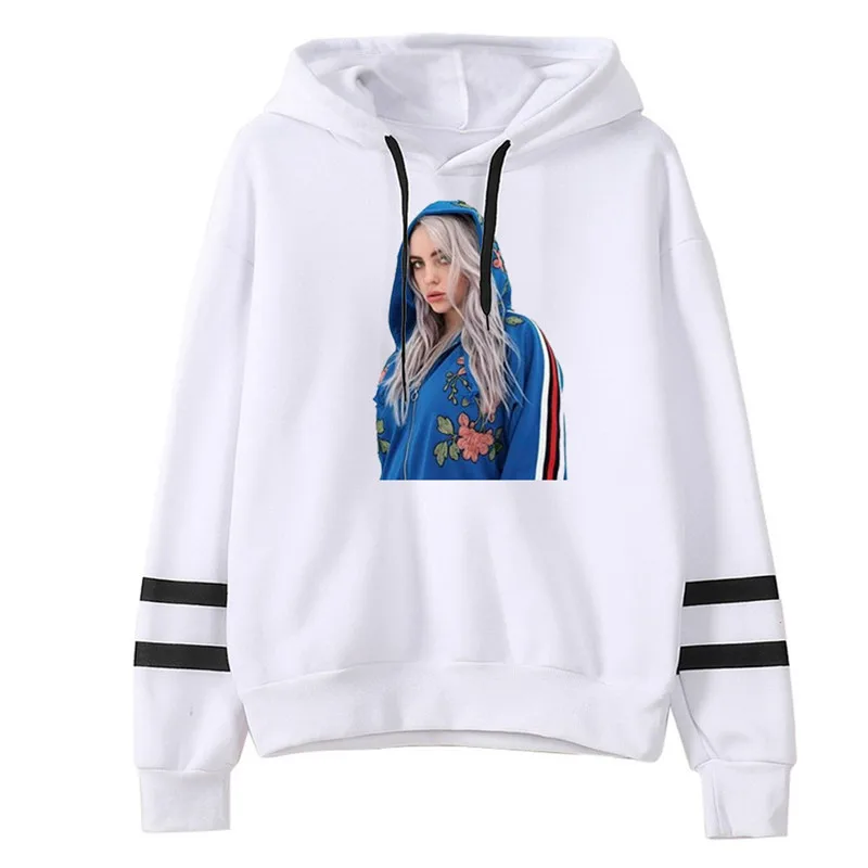 Новая популярная Толстовка Billie Eilish из хлопка и полиэстера, толстовка с капюшоном для пары Billie Eilish, простая теплая Толстовка для женщин и мужчин, одежда с капюшоном - Цвет: top 10