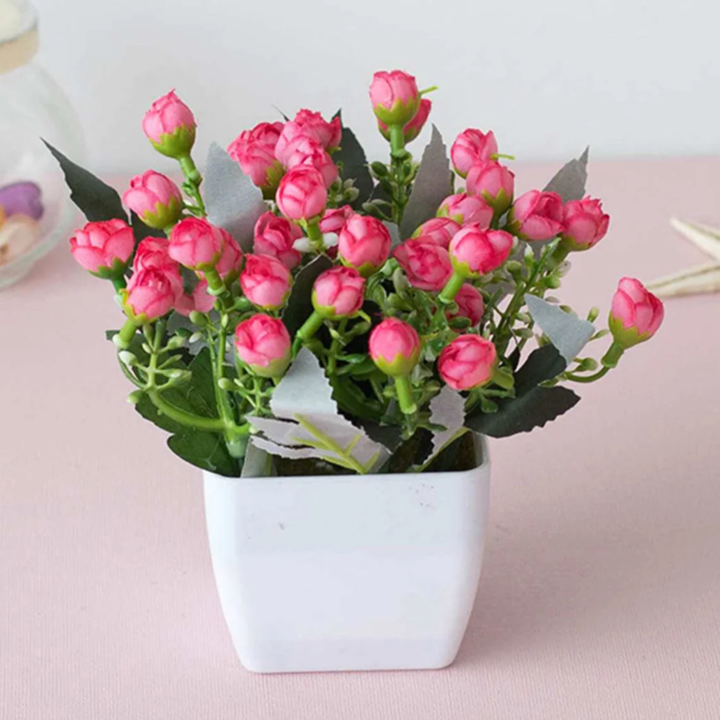 Современный цветок бонсай в горшке Реалистичный искусственный Искусственный