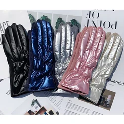 2021 New Fashion Grace Lady Glove Mittens Women Winter Vintage Cycling Driving Keep Warm Hand Glossy Windproof Gloves G086