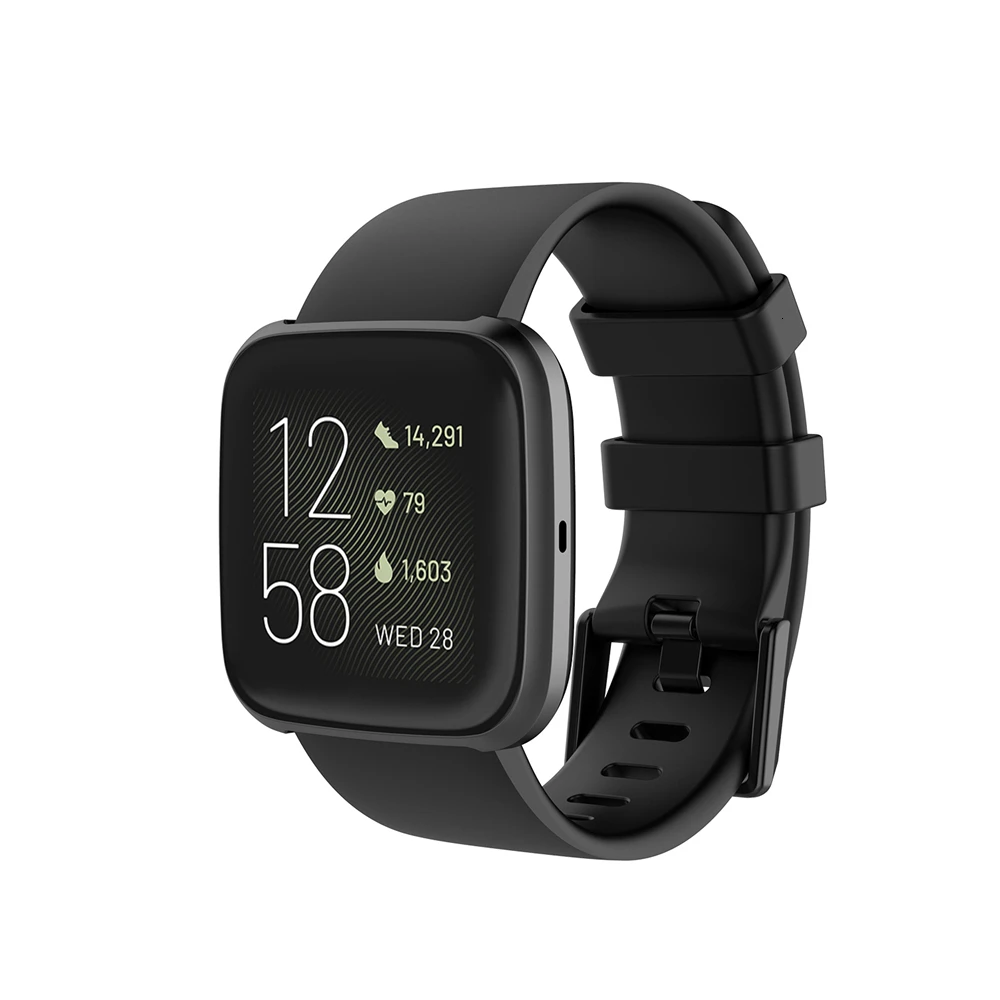Мягкий силиконовый безопасный регулируемый ремешок для оригинального Fitbit Versa 2/Versa Lite, браслет, ремешок, браслет, подходит для часов, ремешки