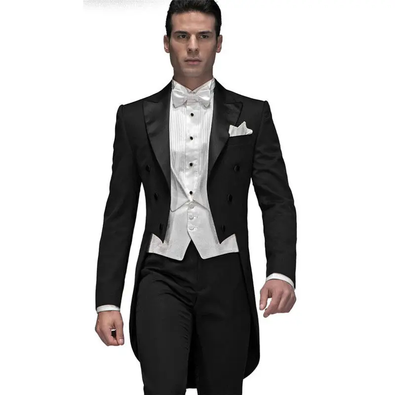 

Custom Made Men's Wedding Suits Slim Fit Groom Tuxedo Groomsmen Formal Prom Bridal Tailcoats (Jacket+Vest+Pants) Y315