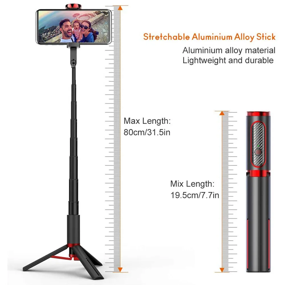 Extendable Tripod for phone palo selfie con tripod Mobile Monopod Holder Stand Wireless Bluetooth Selfie Stick for Xiaomi iPhone_voghion.com
