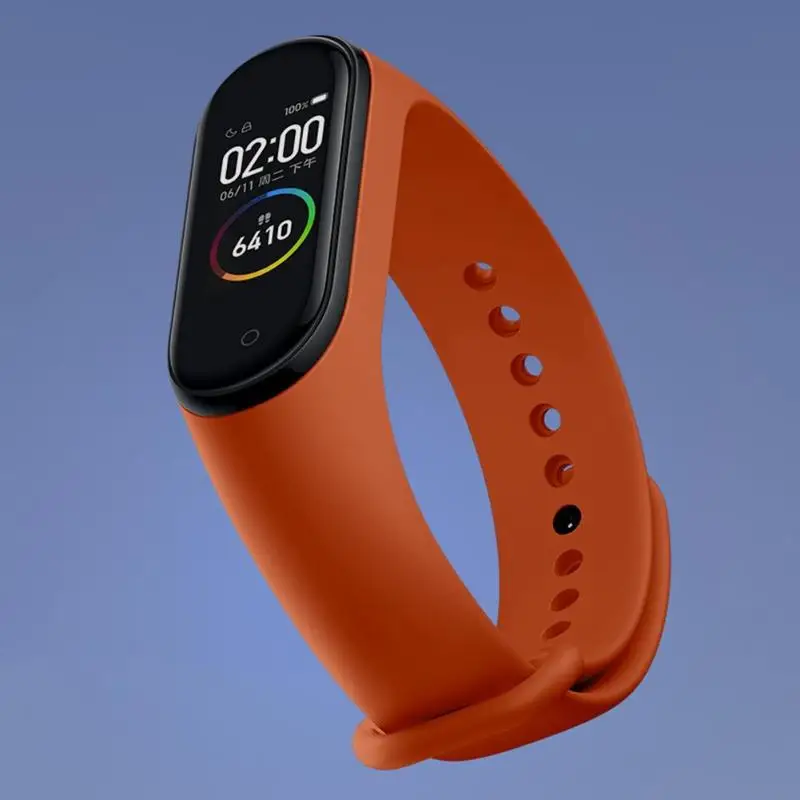 XIAO mi китайская версия Xiaomi mi Band 4 монитор здоровья 5ATM 0,95 дюймов TPU будильник таймер отсчет умный браслет