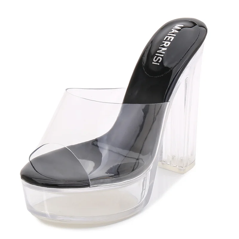 Women Pumps Sexy High Heels Women Shoes Transparent Platform Sandals Ladies Shoes Summer Slipper Sandals WSH4094 women slippers women high heels platform high heels sandals platform sandals