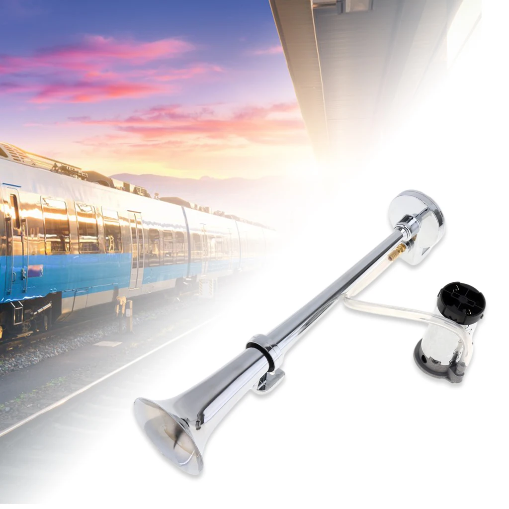 17.7inch 150DB Loud Car Air Horn 12V Single Trumpet Compressor for Truck Car Automobile