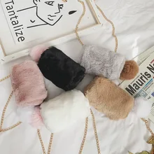 Raged Sheep однотонные детские плюшевые сумки на одно плечо через плечо модные меховые аксессуары для девочек цилиндрическая сумка Детские кошельки