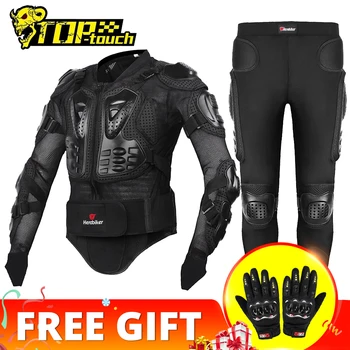 HEROBIKER-Chaqueta de motociclista para hombre, armadura de cuerpo completo para motocicleta, chaqueta de carreras para Motocross, protección para Moto, talla S-5XL
