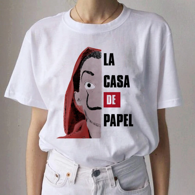 Новая модная летняя футболка с банкнотами для женщин, футболка с изображением дома из бумаги, забавная футболка, повседневные футболки для женщин - Цвет: 9173