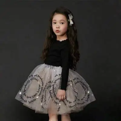 Style 4 Платья для маленьких девочек от 3 до 10 лет, Детские сетчатые платья с длинными рукавами и звездами для девочек, праздничное платье принцессы Детская осенняя одежда для малышей - Цвет: Style 4