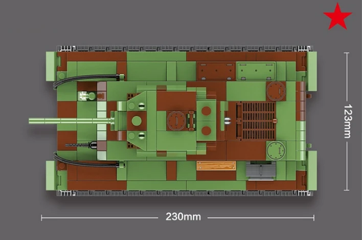 WW2 военный KV-1-танк, строительные блоки, Военный танк WW2, армейский солдат, оружие, блоки для оружия, игрушки для детей, подарки