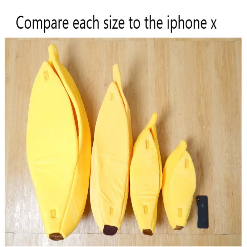 Pet Nest Banane Chat горит дом удобный Mignon Banane Chiot Coussin Chenil Chaud портативный Panier Pour Animaux