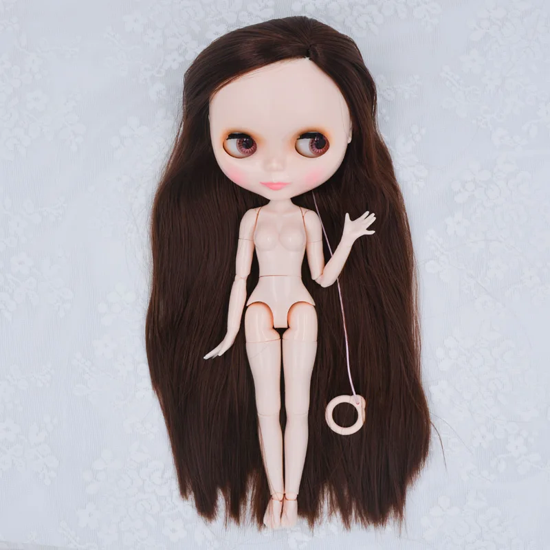 Blyth BJD кукла, Blyth кукольные телесного цвета по индивидуальному заказу Кофе куклы может изменить макияж и платье, 12 дюймов мяч шарнирные 02