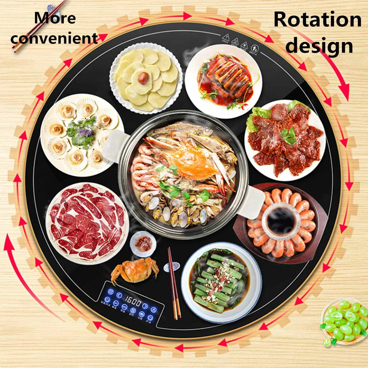 Hot Pot Household Multi-functional Hot Meals Insulation Board Dish Machine Heating Board Intelligent Heating Food Hot Food Table