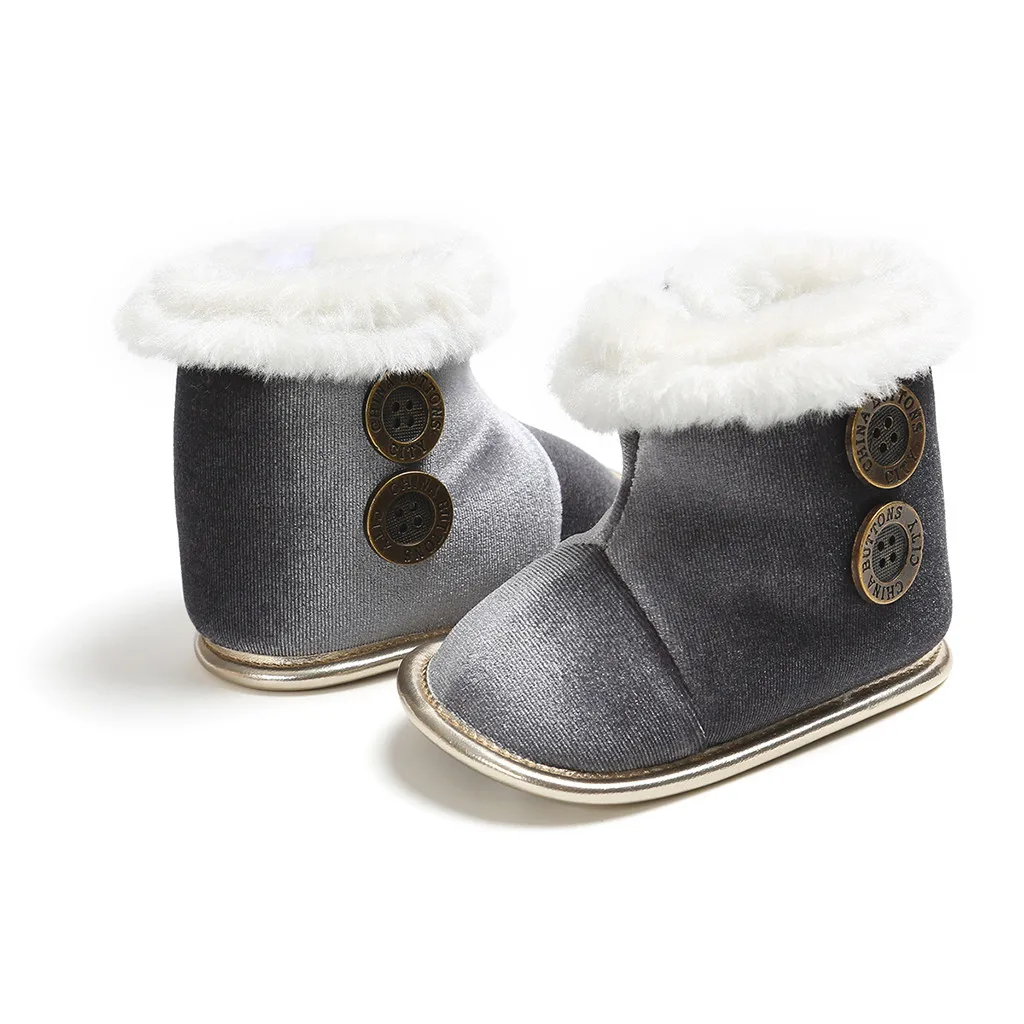 Детская обувь зимняя обувь без шнуровки, смешанные цвета, с бантом-бабочкой, для малышей, для девочек, зимние Ботинки Зимняя обувь Botte Bebe, Ботинки