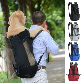 

Pet Carrier Backpack Outdoor Dogs Legs Out Double Shoulder Bag Easy-Fit For Travel Hiking Camping For Puppy Cat