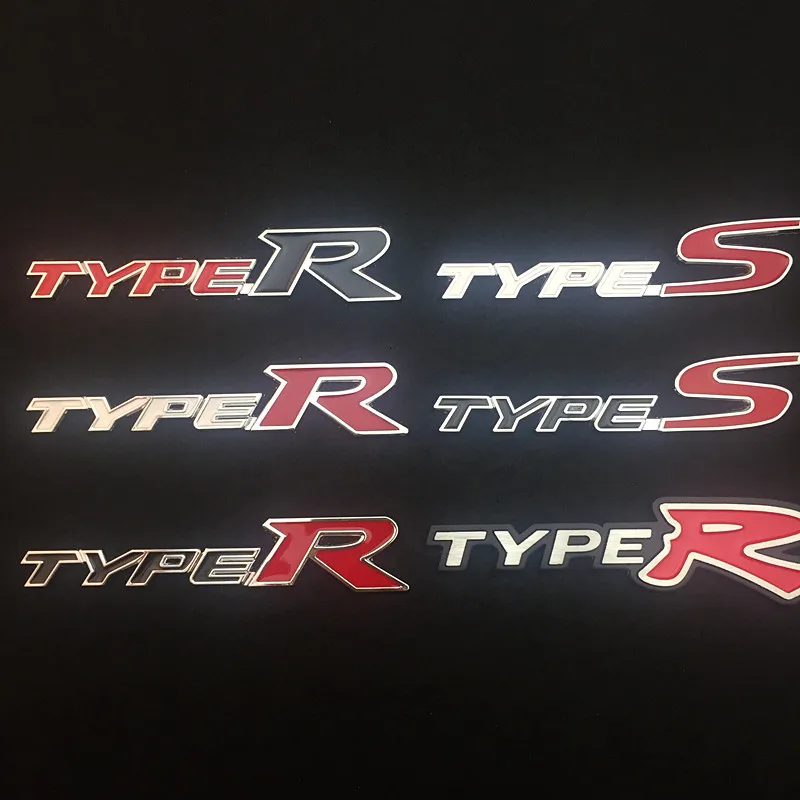 Suitable for Honda FIT Ling Faction Civic Typer Car Logo Modified Metal Sticker Cool Body Decorative Stickers Tail Tag