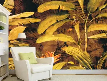 

CJSIR Custom 3d Wallpaper HD Banana Leaf Southeast Asia Style Background TV Decorative Painting 3d Wallpaper Papel De Parede