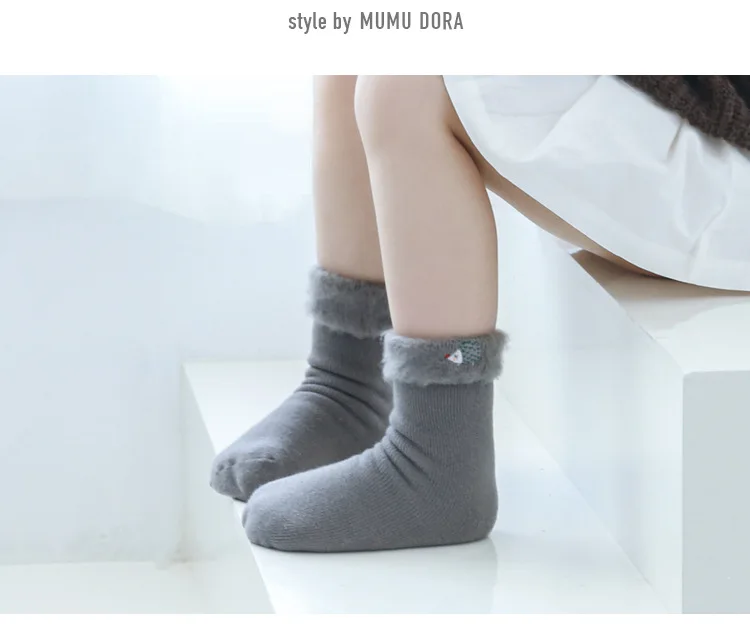 Новинка; зимние детские носки; утепленные вельветовые детские длинные носки без пятки; носки с вышивкой для родителей и детей; теплые носки