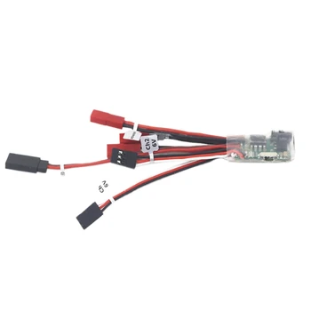 

10A RC Car Brushed ESC Two Way Motor Speed Controller with Brake /Low-Voltoge Alarm /Light Lamp for Car Boat Tank Airplane