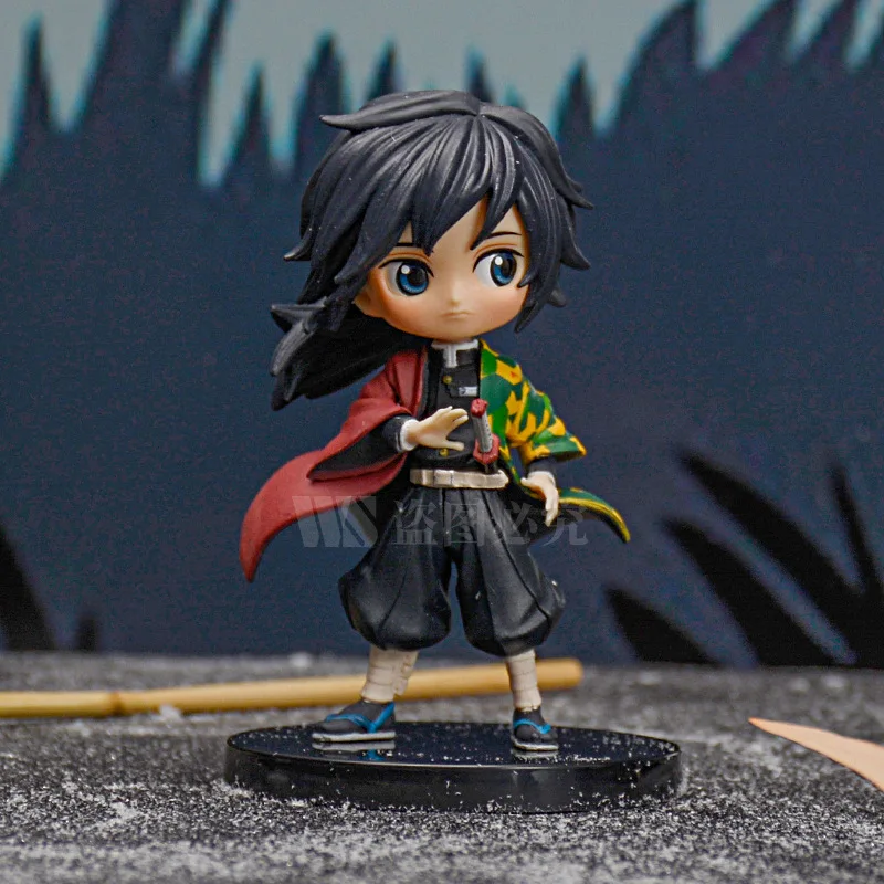 Серебристый Demon Slayer Kimetsu no Yaiba фигурка игрушки Tanjirou Nezuko Inosuke Zenitsu ПВХ экшн кукла сувенир украшение Xms подарок - Цвет: Серебристый