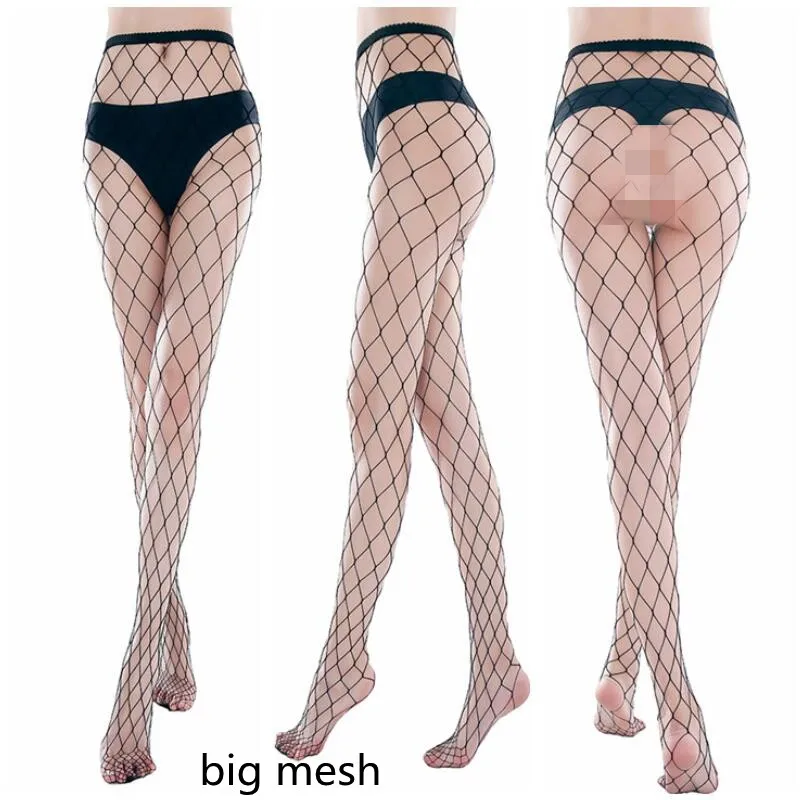 Fashion Sexy Hollow Mesh Black Women Tights Stockings Korean Erotic Fishnet Lady Pantyhose Sex Female Elastic Lingerie Stocking - Tights pic