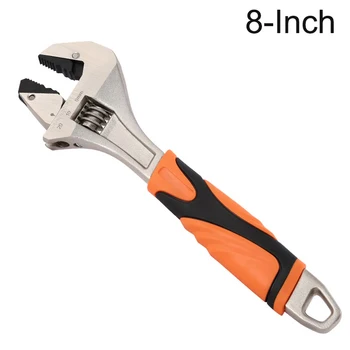 

Adjustable Ratchet Wrench Hand Tool Repairing Spanner for Nuts Bolts with Scale for Water-tap Screw Machine Models Repairing N4