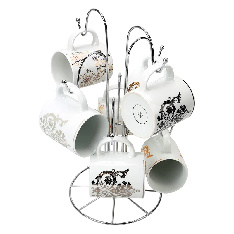 Porta tazze a forma di albero, 8 tazze da caffè, porta tazze da tè, portaoggetti per ripiani da cucina, accessorio da bar_voghion.com