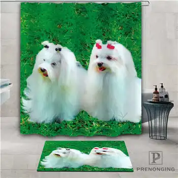

Custom dogs (1) Waterproof Shower Curtain Doormat Home Bath Bathroom Polyester Fabric Multi Sizes#2019-01-12-179