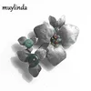 Muylinda Flower Leaves Stone Brooch Vintage Metal Brooches And Pins Women Large Banquet  Pin Accessories Gift For Women ► Photo 2/6