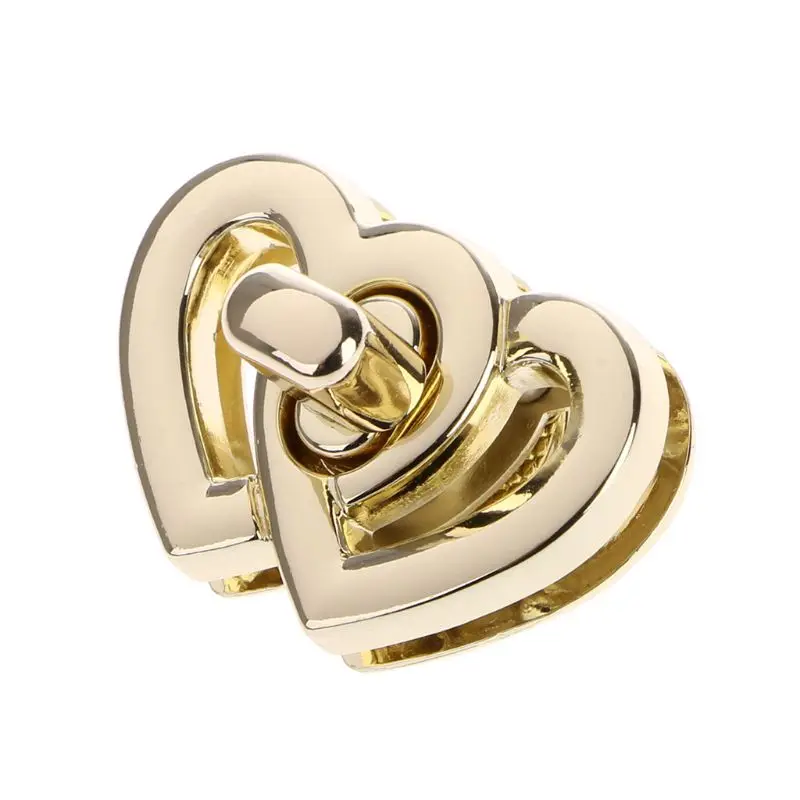 Металлические пряжки для закручивающихся замков в форме сердца сумки кошелька