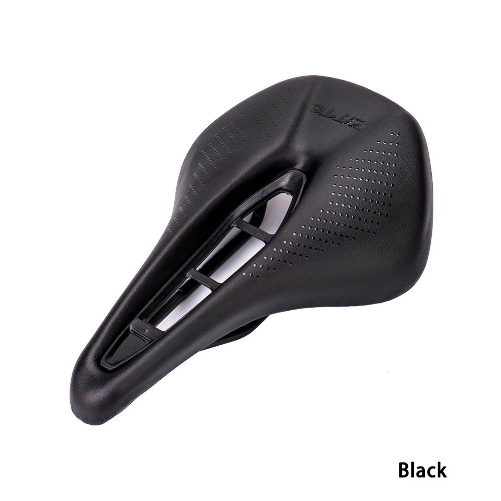 Selle De Vélo De Route WEST BIKING - Cuir - Nez Court - Creuse - Noire
