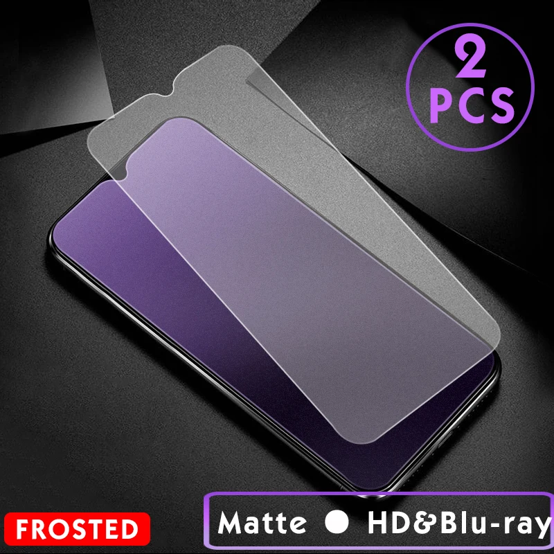 Matte HDBL 2 шт./лот, матовое закаленное стекло для Xiaomi redmi note 7 8 pro, защитная пленка для экрана для redmi note 8 pro note7 pro 6D, антибликовое стекло - Цвет: Matte HDBL