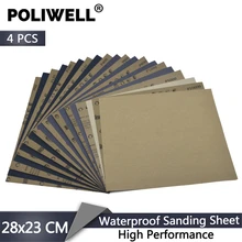 Best Price POLIWELL 4 PCS 280x230mm High Performance Waterproof Sanding Sheets Wet and Dry Sandpaper for Metal Wood Furniture Car Polishing Best Price POLIWELL 4 PCS 280x230mm High Performance Waterproof Sanding Sheets Wet and Dry Sandpaper for Metal Wood Furniture Car Polishing
