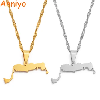 

Anniyo Turks and Caicos Pendant Necklaces Stainless Steel and Gold Color Jewelry Gifts #115721