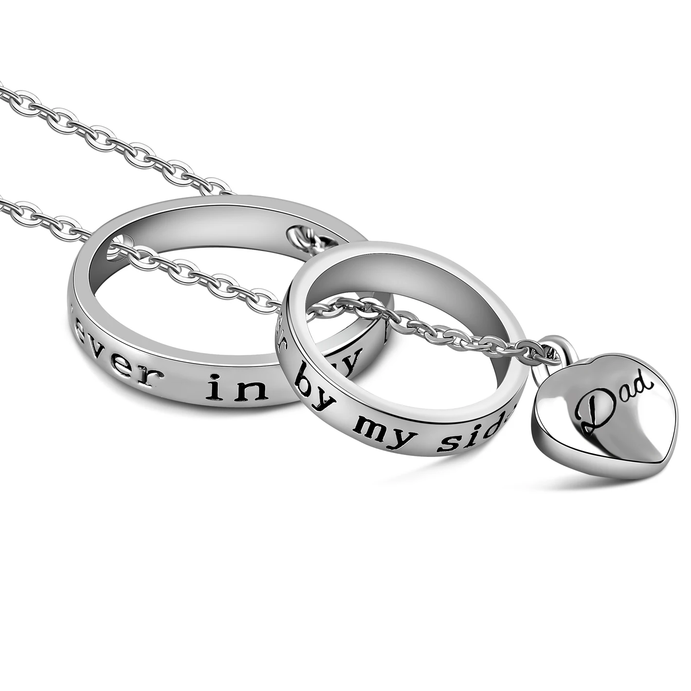No Longer By My Side,Forever In My Heart Cremation Jewelry Stainless Steel Heart Urn Necklace Ashes For Human/Pet 4