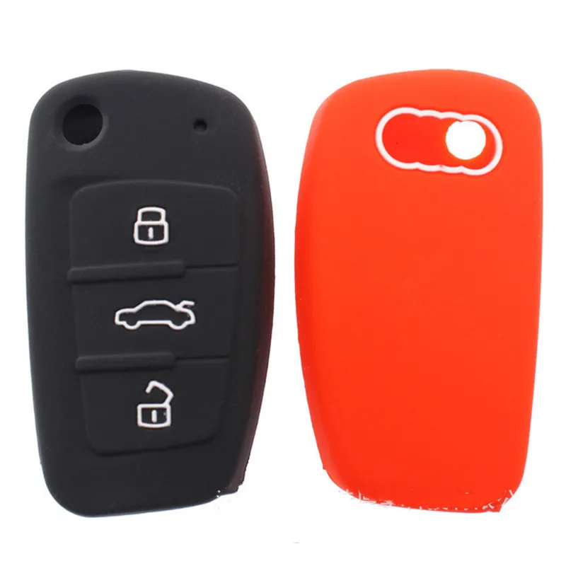 

Silicone Car Key Cover Protector Case Shell For Audi A3 A4 A5 C5 C6 8L 8P B6 B7 B8 RS3 Q3 Q7 TT 8V S3 Decoration Accessories